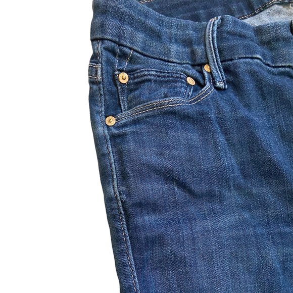 Mother The Looker Jeans Sea of Secrets Cut Dark Wash Women's 27 Mid Rise Skinny - Picture 11 of 13